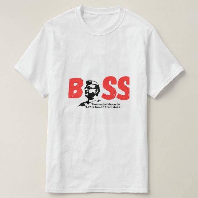 Camiseta Subhash Chandra bose (Diseño del anverso)