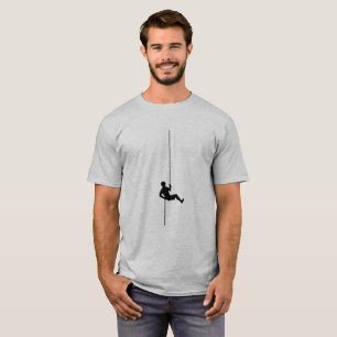 Camiseta Subida de la montaña de la cuerda del escalador d