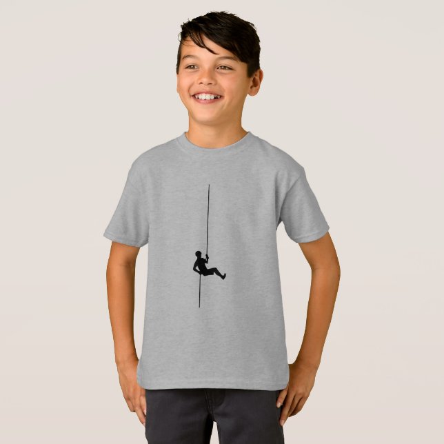 Camiseta Subida de la montaña de la cuerda del escalador de (Anverso completo)