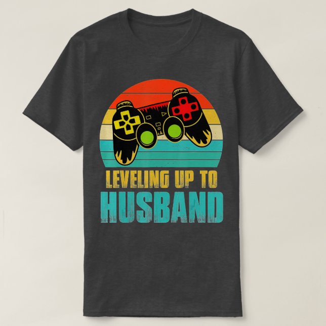 Camiseta Subiendo De Nivel A Esposo  (63)  (Diseño del anverso)