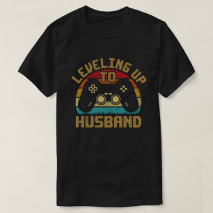 Camiseta Subiendo De Nivel A Esposo Novio Para Ser El Novio