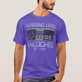 Camiseta Subiendo de Nivel a Marido 2025 Fiesta de Soltero