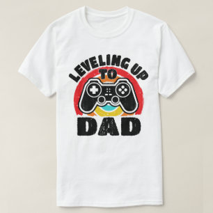 Camiseta Subiendo de Nivel a Papá Divertido Juegos Jugador 