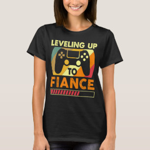 Camiseta Subiendo de nivel a prometido divertido compromiso