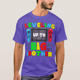 Camiseta Subiendo de nivel Hermano mayor divertido chicos g
