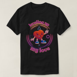 Camiseta Subiendo de Nivel Mi Corazón de Gamer del Día de S