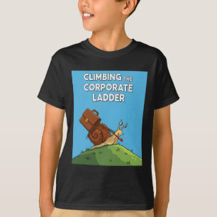 Camiseta Subiendo la escalera corporativa Caracol divertido