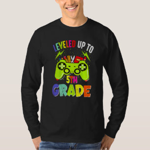 Camiseta Subió Al Nivel De Gamer De 5º Grado De Regreso A L