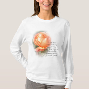 Camiseta subió melocotón de la poesía de octubr