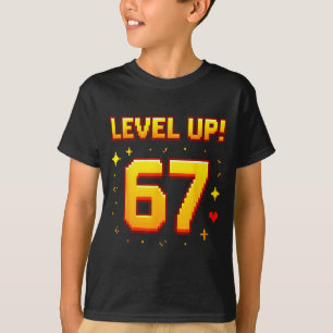 Camiseta Subir de Nivel 67 Divertido Juego 6 7 Meme Argot G