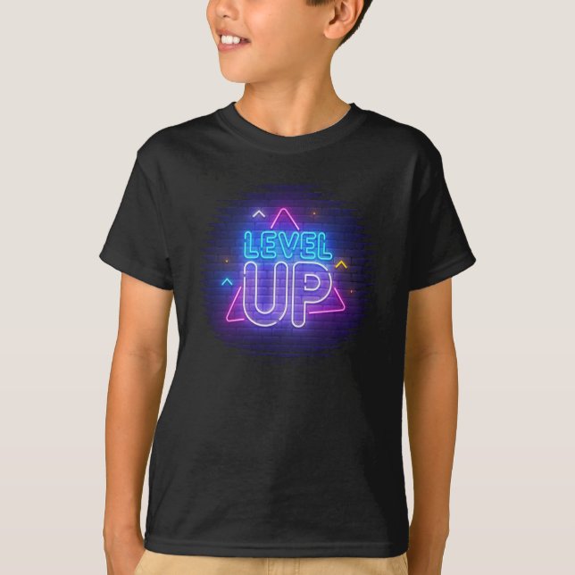 Camiseta Subir de Nivel Neon (Anverso)
