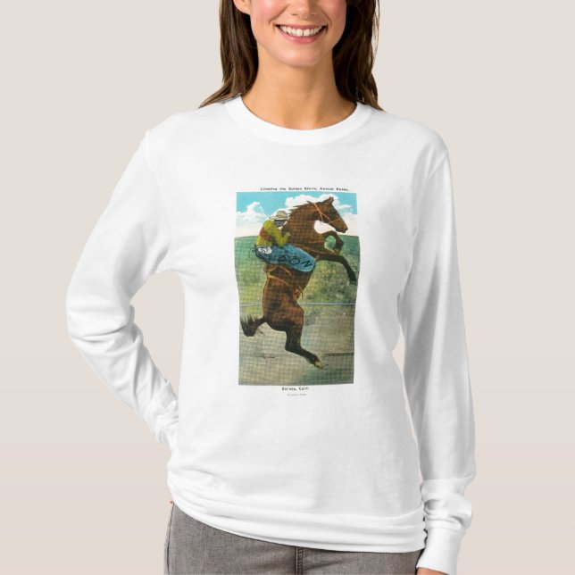 Camiseta Subir las escaleras de oro en el rodeo anual (Anverso)