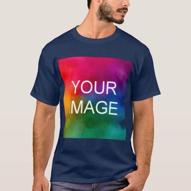 Camiseta Subir logotipo propio o fotografiar su texto aquí  (Anverso)