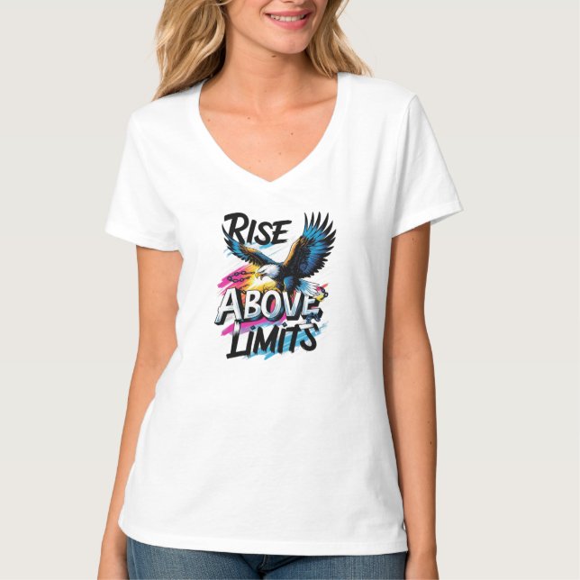 Camiseta Subir por encima de los límites | Motivación del á (Anverso)