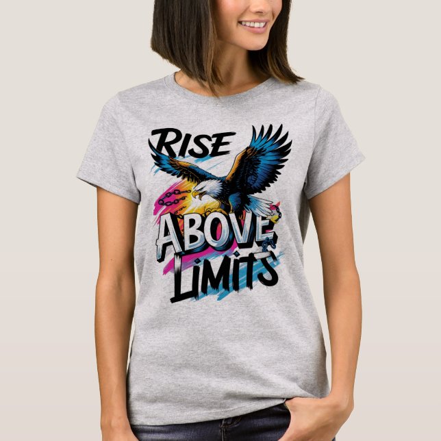 Camiseta Subir por encima de los límites | Motivación del á (Anverso)