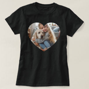 Camiseta Subir regalo de foto personalizada niño perro cora