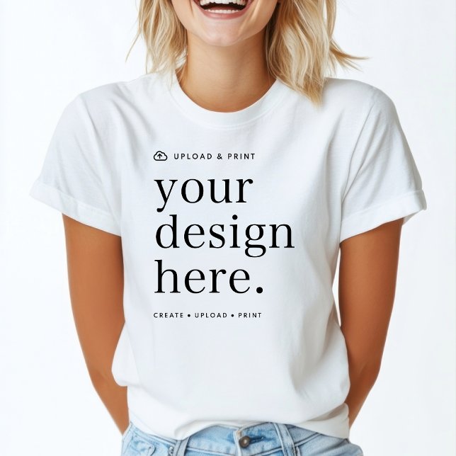 Camiseta Subir tu diseño (Create, upload, print - a bespoke design t-shirt created in your style, for business or personal use)