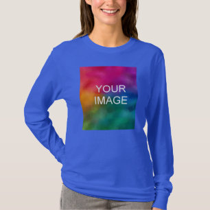 Camiseta Subir tu foto a Womens Deep Royal Blue Modern