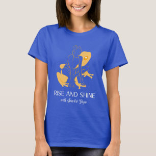 Camiseta Subir Y Brillar Con Sunrise Yoga Funny Yoga