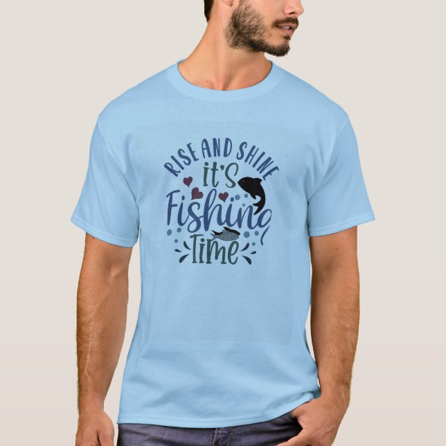 Camiseta Subir y brillar es tiempo de pescar (Anverso)