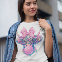 Sublima holográfica de Coquette Bubblegum de vaca 