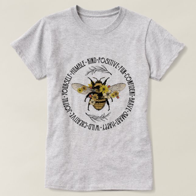 Camiseta Sublimación de cosecha de Bee Kind (Diseño del anverso)