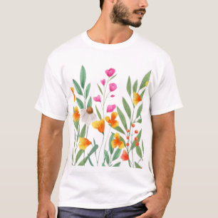 Camiseta Sublimación de flores silvestres