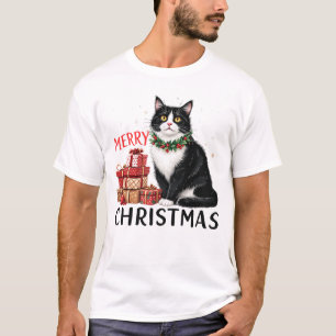 Camiseta Sublimación de gatos de Navidades divertidos