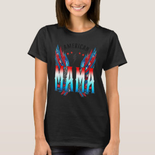 Camiseta Sublimación De Las Alas Mama Retro Estadounidense