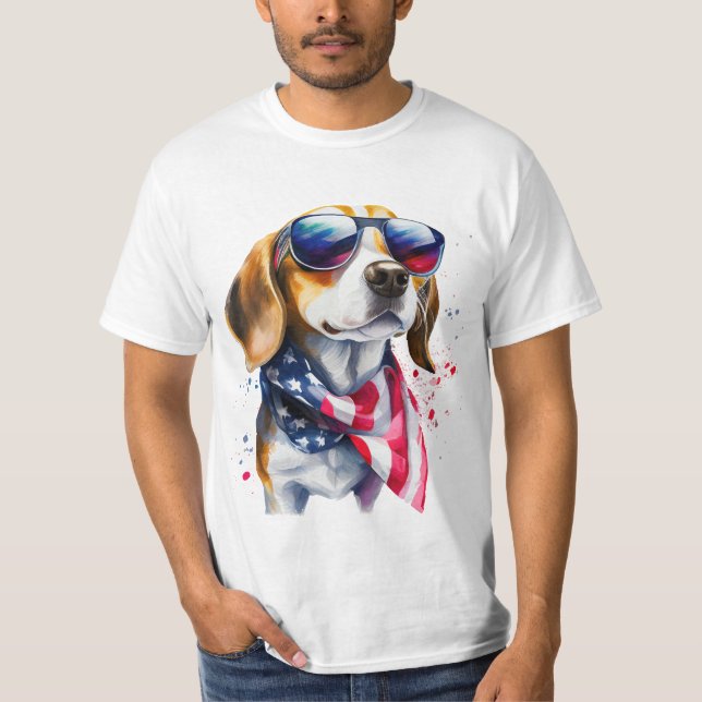 Camiseta Sublimación de Perro Beagle T-Shirt (Anverso)