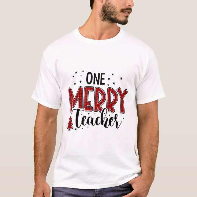 Camiseta Sublimación de un profesor de merry Navidades (Anverso)