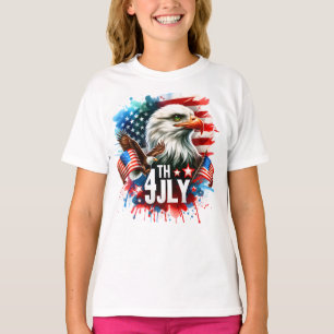 Camiseta Sublimación del águila patriótica estadounidense-6