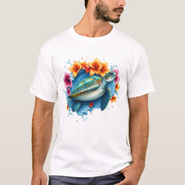 Camiseta Sublimación veraniega de tortuga marina diseño tro