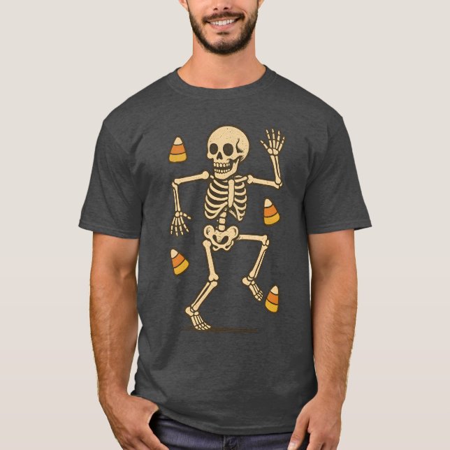 Camiseta Sublime esqueleto de Halloween Candy Trump Hallowe (Anverso)