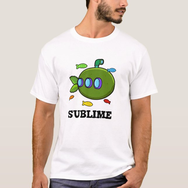 Camiseta Sublime Funny Submarine Fruit Lime Pun (Anverso)