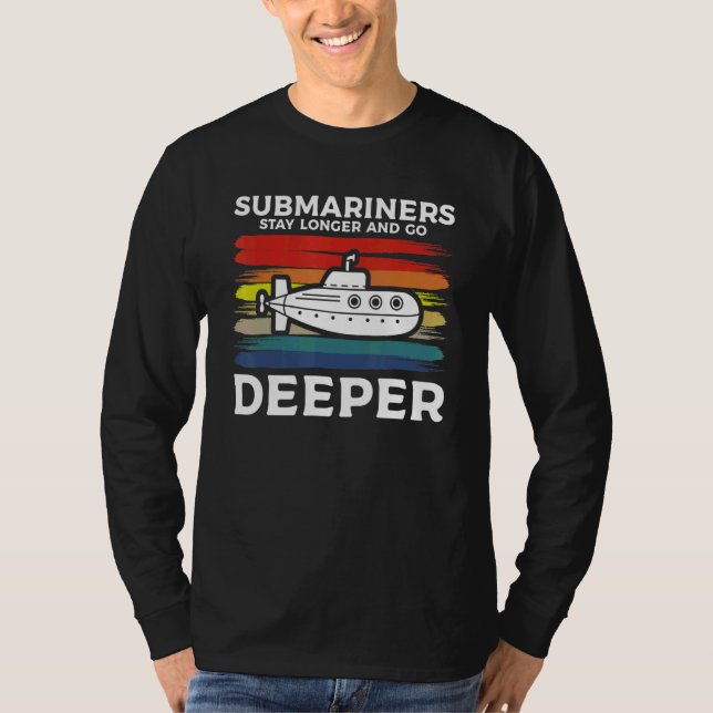 Camiseta Submariners Stay Longer And Go Deeper Navy Submari (Anverso)