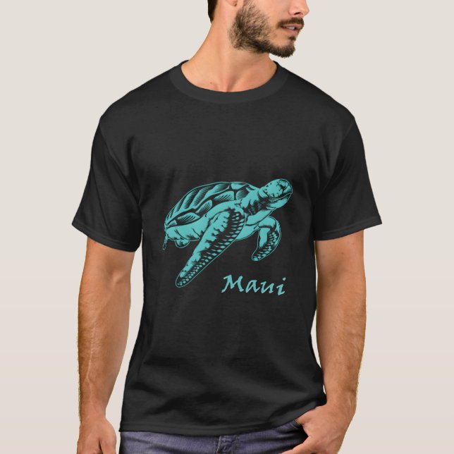 Camiseta Submarinismo con tubo de buceo con tortuga marina  (Anverso)