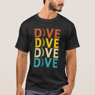 Camiseta Submarinismo con tubo de buceo Vintage Retro Platf