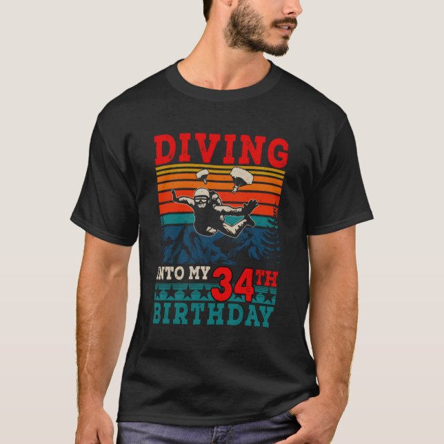 Camiseta Submarinismo En Mi 34º Buceo (Anverso)
