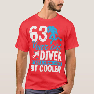 Camiseta Submarinismo Scuba de 63 años Snorkel 63 cumpleaño
