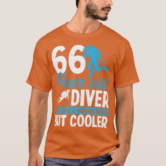 Camiseta Submarinismo Scuba de 66 años Snorkel 66 cumpleaño