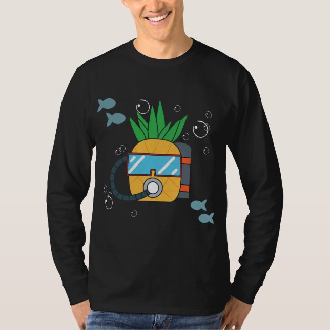 Camiseta Submarinismo Scuba Pineapple Fruto Marina Buceo Ac (Anverso)