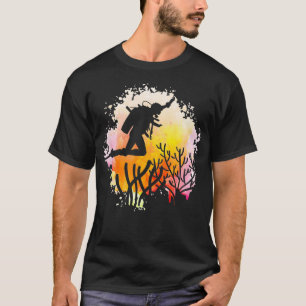 Camiseta Submarinismo Scuba Retro Watercolor 1