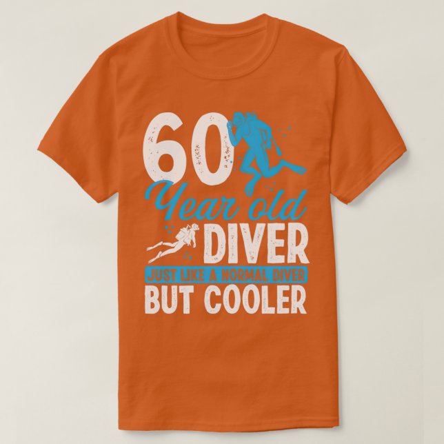 Camiseta Submarinismo Scuba Snorkel 60 Años (Diseño del anverso)