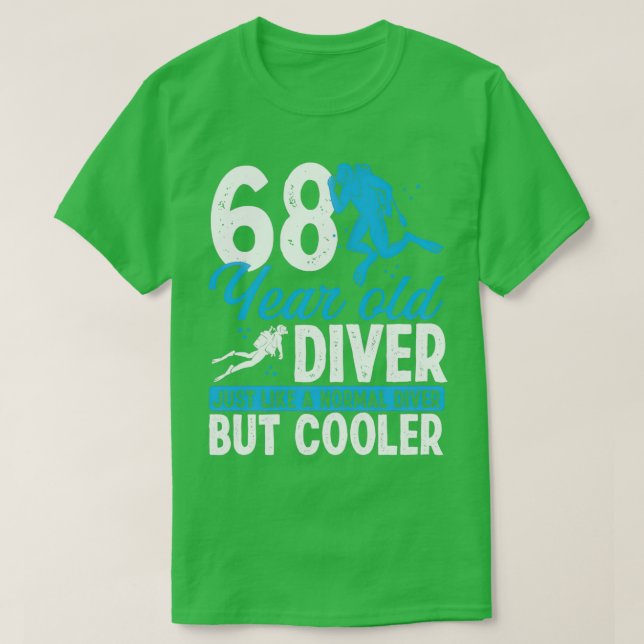 Camiseta Submarinismo Scuba Snorkel de 68 años 68 cumpleaño (Diseño del anverso)