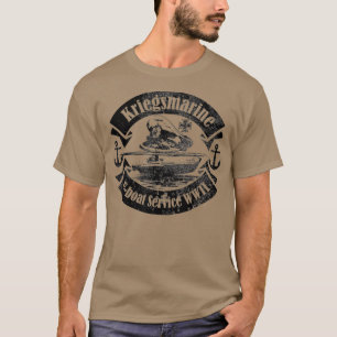 Camiseta Submarino alemán    Kriegsmarine de la Segunda Gu