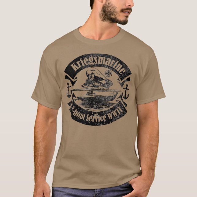 Camiseta Submarino alemán    Kriegsmarine de la Segunda Gue (Anverso)