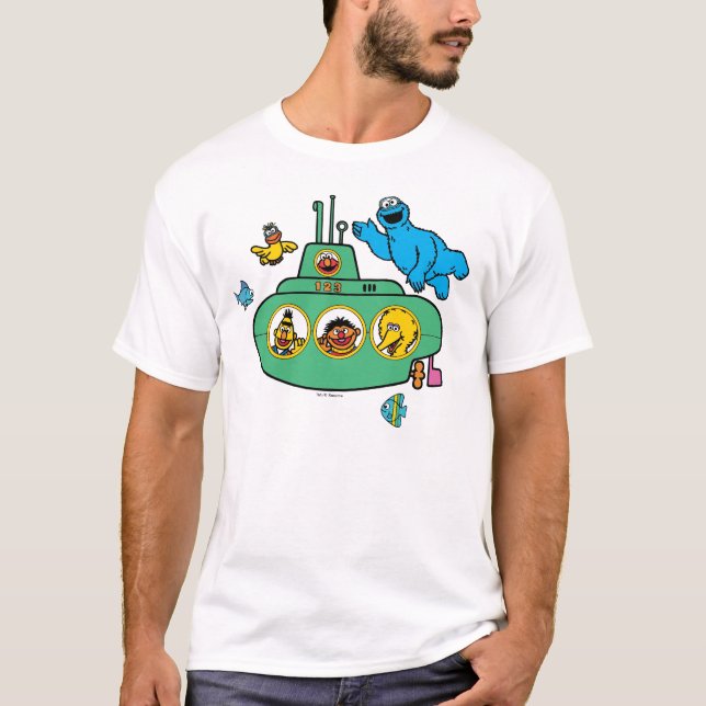 Camiseta Submarino del Monstruo de las Galletas y amigos de (Anverso)