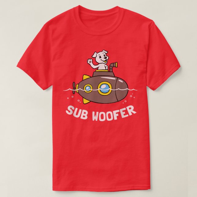 Camiseta Submarino Sub    WooferFunny Perro Chiste  (Diseño del anverso)