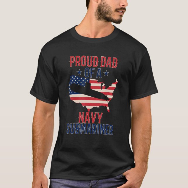 Camiseta Submarino Veterano de Submarino Papá Orgulloso Sub (Anverso)